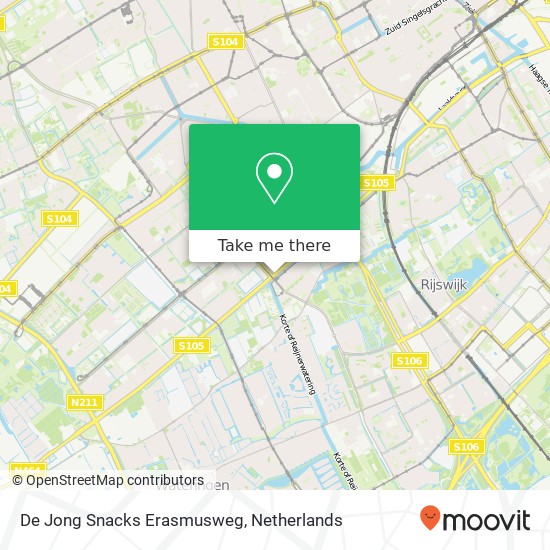 De Jong Snacks Erasmusweg, Erasmusweg map