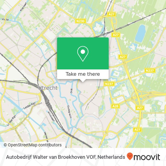 Autobedrijf Walter van Broekhoven VOF, Obrechtstraat 42 map