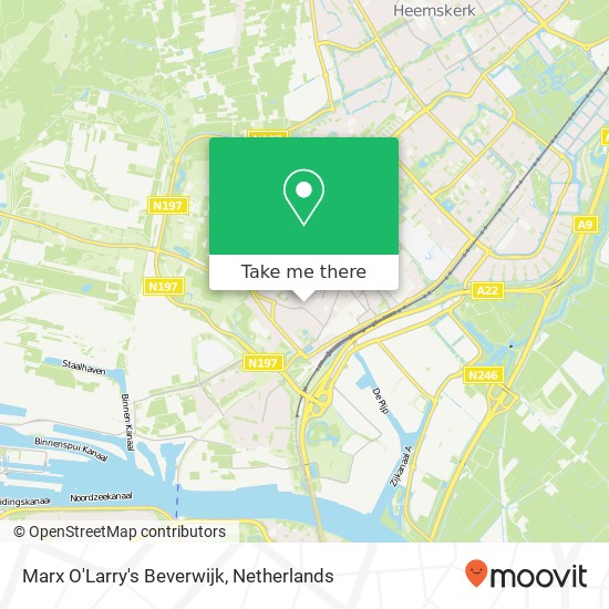 Marx O'Larry's Beverwijk, C.H. Moensstraat 65 map