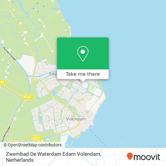 Zwembad De Waterdam Edam Volendam, Harlingenlaan 25 map