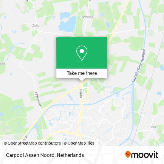 Carpool Assen Noord map