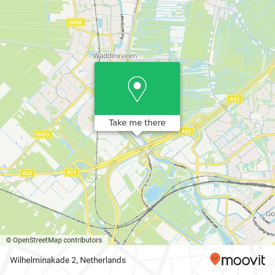 Wilhelminakade 2, 2741 JV Waddinxveen Karte