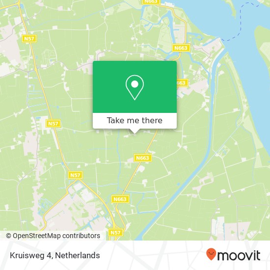 Kruisweg 4, 4351 SE Veere map