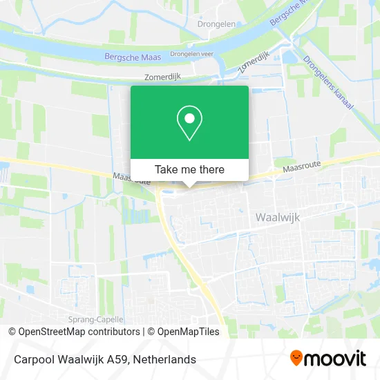 Carpool Waalwijk A59 map