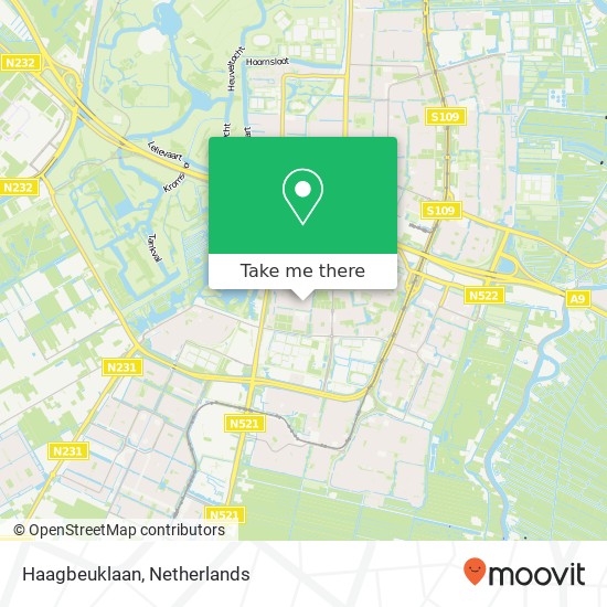 Haagbeuklaan, 1185 LC Amstelveen map