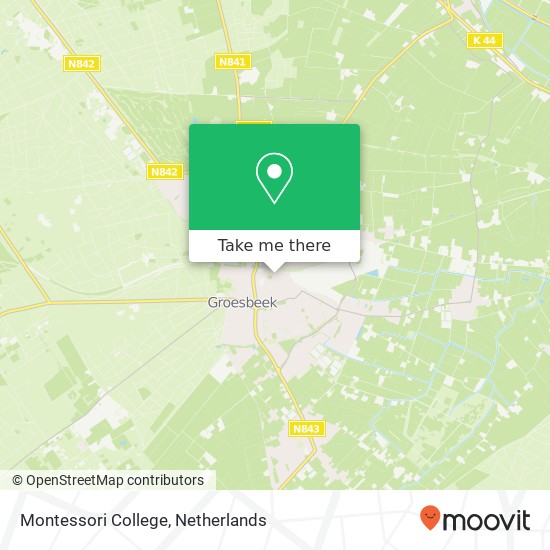 Montessori College, Spoorlaan 16 map