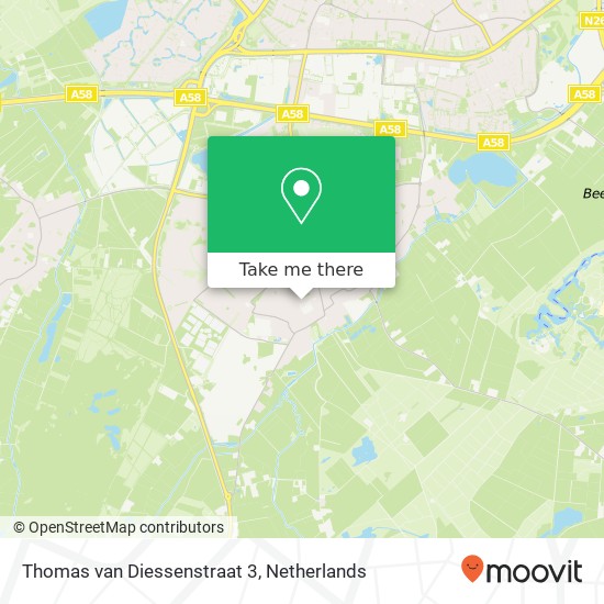 Thomas van Diessenstraat 3, 5051 RJ Goirle Karte