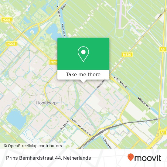 Prins Bernhardstraat 44, 2131 XJ Hoofddorp map