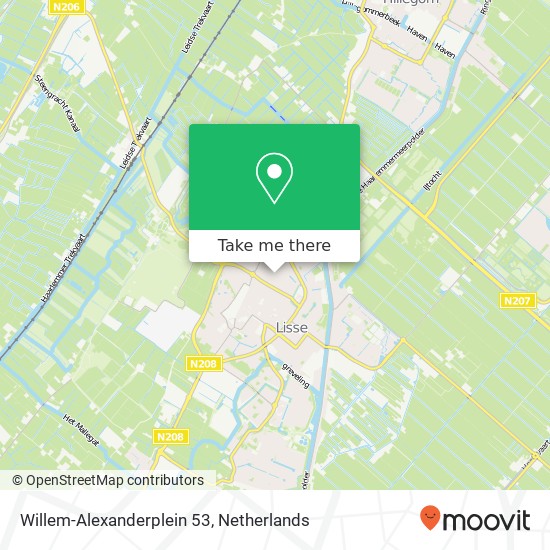 Willem-Alexanderplein 53, 2161 SN Lisse Karte