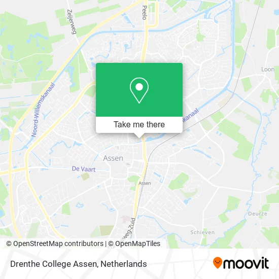 Drenthe College Assen map