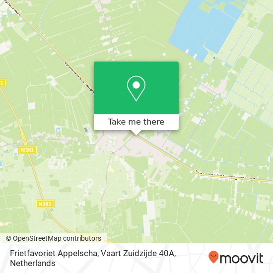 Frietfavoriet Appelscha, Vaart Zuidzijde 40A map