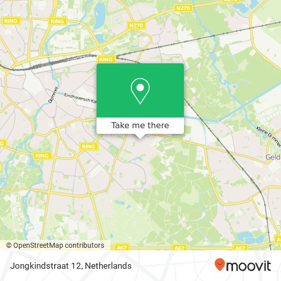 Jongkindstraat 12, 5645 JV Eindhoven map