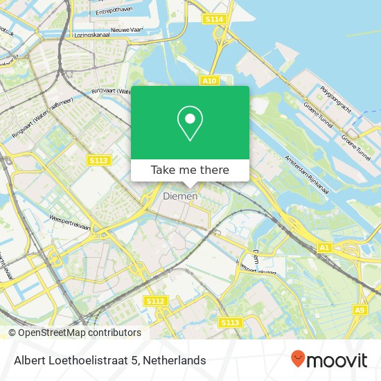 Albert Loethoelistraat 5, 1111 KS Diemen map