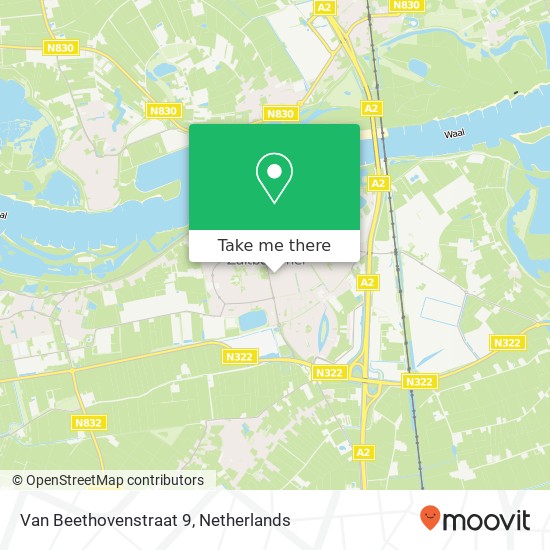 Van Beethovenstraat 9, 5301 VK Zaltbommel map
