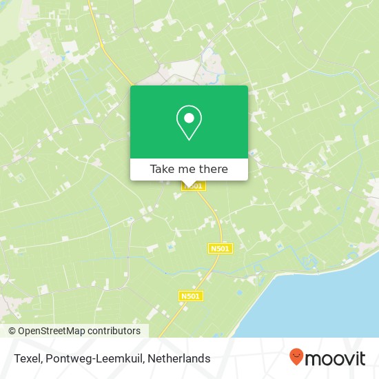 Texel, Pontweg-Leemkuil Karte