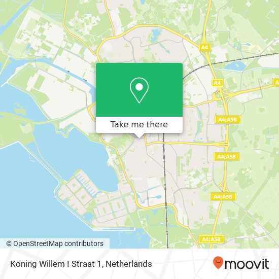 Koning Willem I Straat 1, 4611 KV Bergen op Zoom map