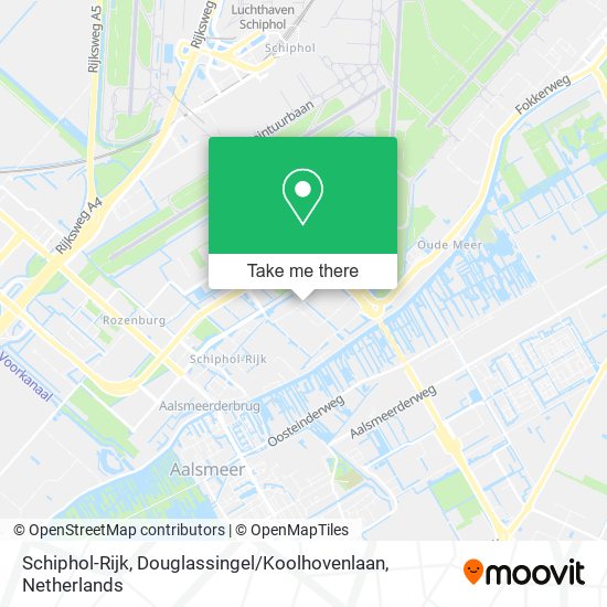 Schiphol-Rijk, Douglassingel / Koolhovenlaan map