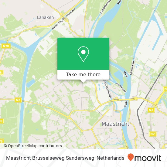 Maastricht Brusselseweg Sandersweg map