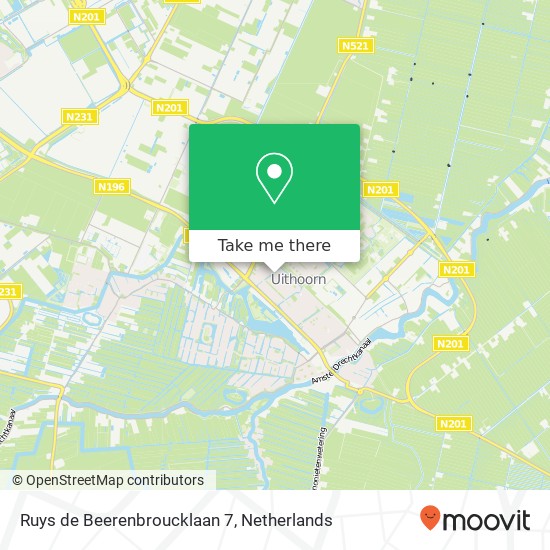 Ruys de Beerenbroucklaan 7, 1421 TZ Uithoorn map