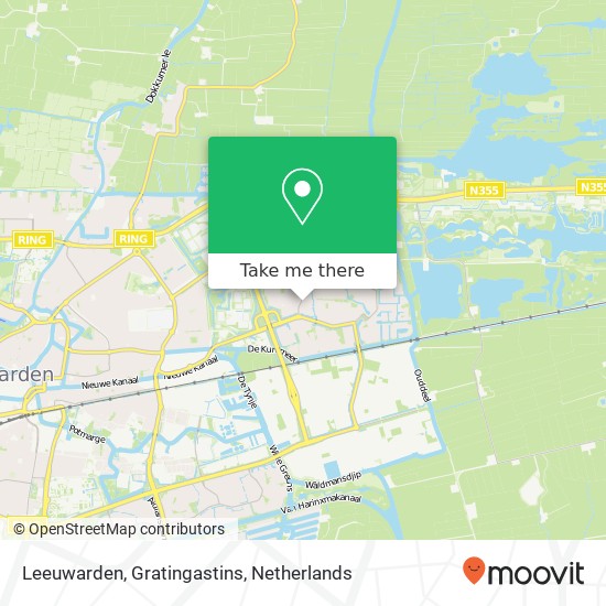 Leeuwarden, Gratingastins Karte