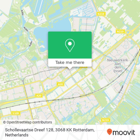 Schollevaartse Dreef 128, 3068 KK Rotterdam map