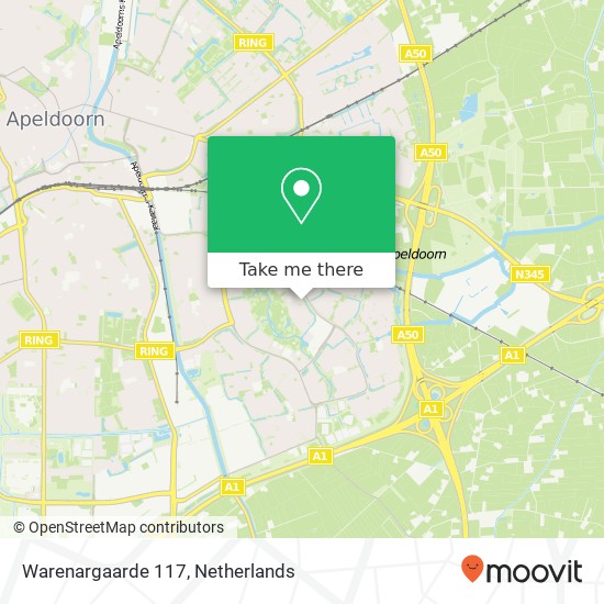 Warenargaarde 117, 7329 GB Apeldoorn map