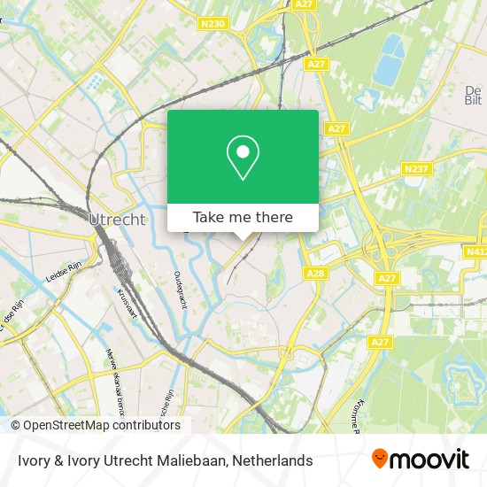 Ivory & Ivory Utrecht Maliebaan map