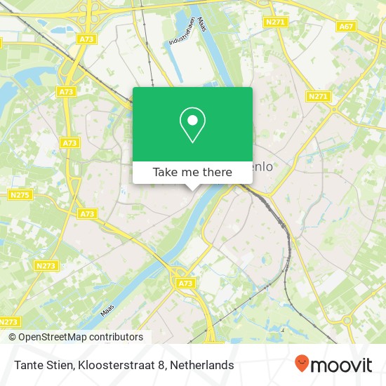 Tante Stien, Kloosterstraat 8 map