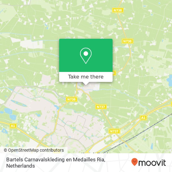 Bartels Carnavalskleding en Medailles Ria, St Plechelmusplein 21 map