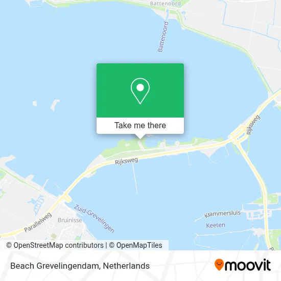 Beach Grevelingendam, Strandweg map