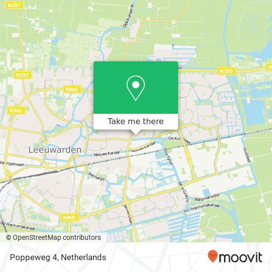Poppeweg 4, 8924 AH Leeuwarden map