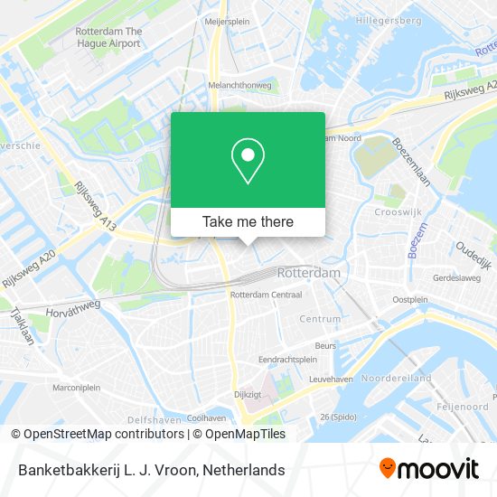 Banketbakkerij L. J. Vroon map