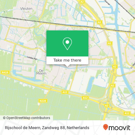 Rijschool de Meern, Zandweg 88 map