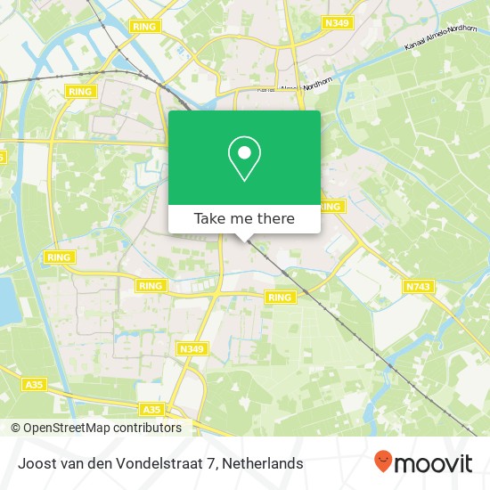 Joost van den Vondelstraat 7, 7606 CH Almelo map