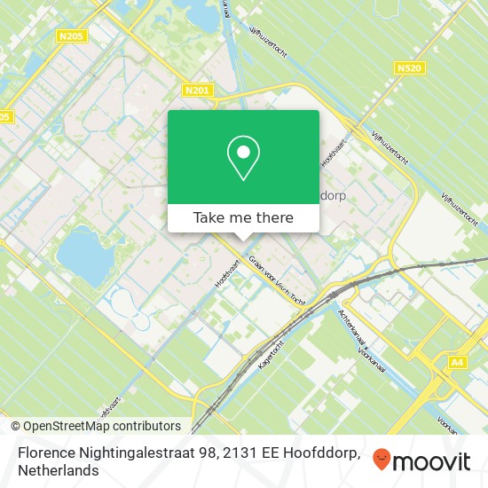 Florence Nightingalestraat 98, 2131 EE Hoofddorp map