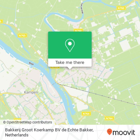 Bakkerij Groot Koerkamp BV de Echte Bakker, Hogehuisstraat 9 map