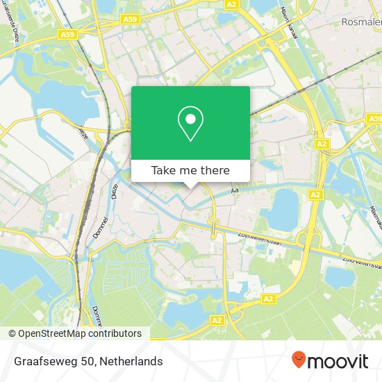 Graafseweg 50, 5213 AL 's-Hertogenbosch map