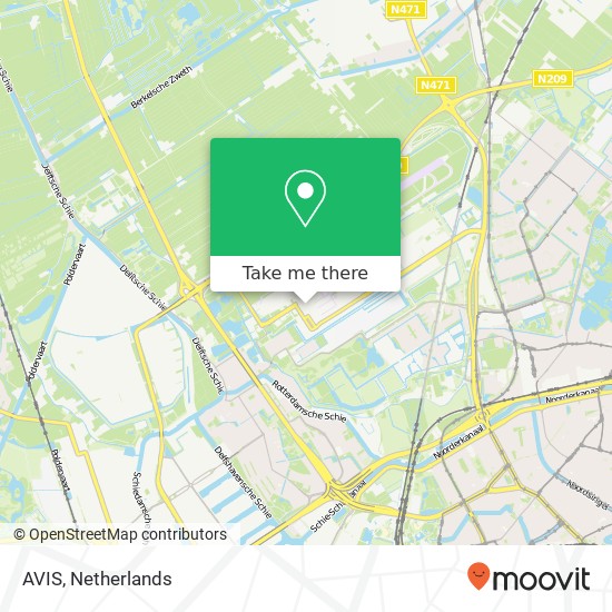 AVIS, Rotterdam Airportplein 60 Karte