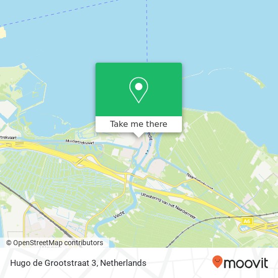 Hugo de Grootstraat 3, 1398 XM Muiden map
