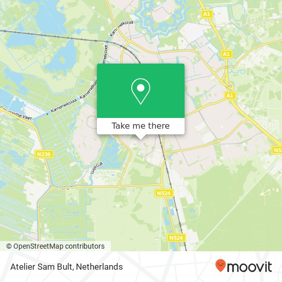 Atelier Sam Bult, Vliegdenweg 15 map