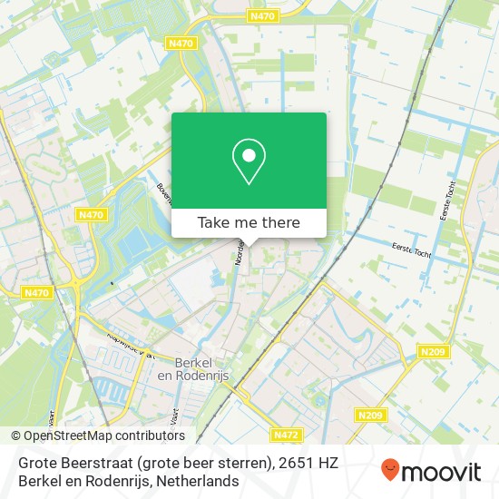 Grote Beerstraat (grote beer sterren), 2651 HZ Berkel en Rodenrijs map