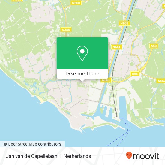 Jan van de Capellelaan 1, 4383 VA Vlissingen map