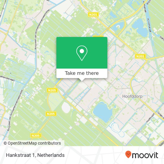 Hankstraat 1, 2134 DT Hoofddorp map