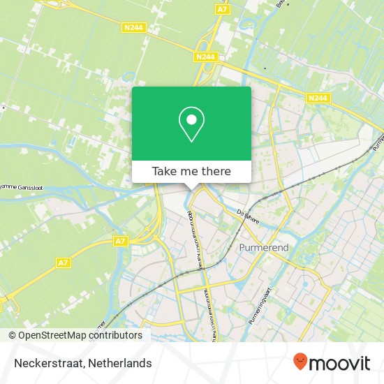 Neckerstraat, 1441 GX Purmerend Karte