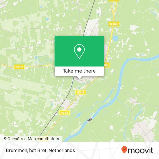 Brummen, het Bret map