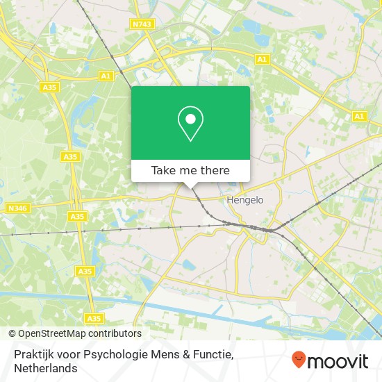 Praktijk voor Psychologie Mens & Functie, Woolderesweg 38 map