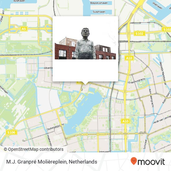 M.J. Granpré Molièreplein, 1064 DE Amsterdam map