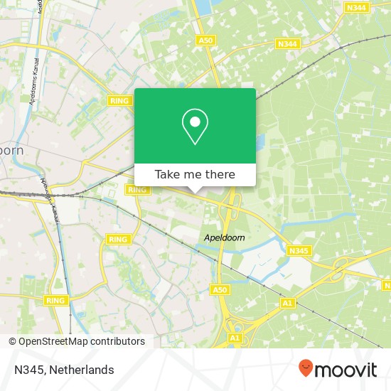 N345, 7325 Apeldoorn Karte