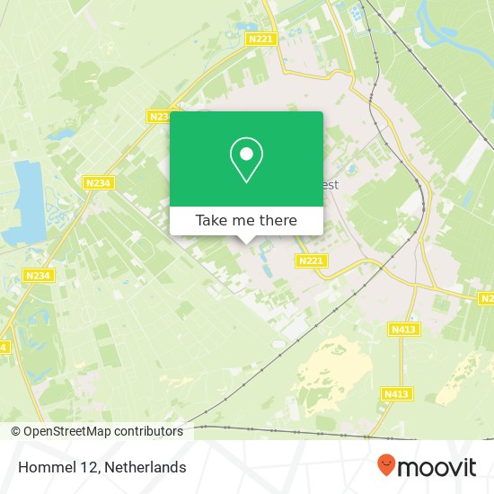 Hommel 12, 3766 HM Soest map