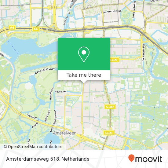 Amsterdamseweg 518, 1181 BX,1181 BX Amstelveen map